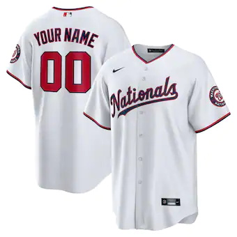 mens nike white washington nationals replica custom jersey_